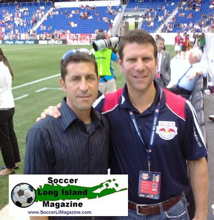 Tab Ramos and Jeff Agoos at Red Bulls game